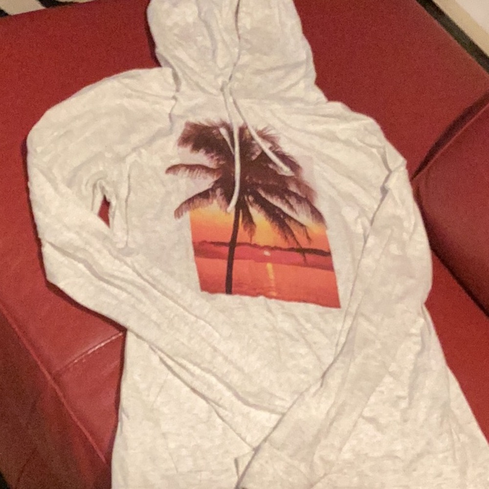 Tropical print hoodie